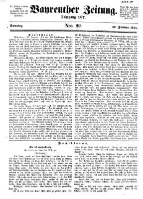 Bayreuther Zeitung Sonntag 29. Januar 1854