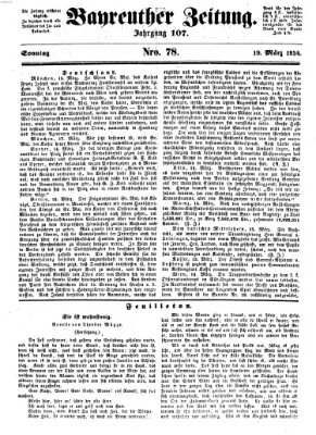 Bayreuther Zeitung Sonntag 19. März 1854