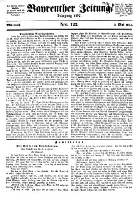 Bayreuther Zeitung Mittwoch 3. Mai 1854