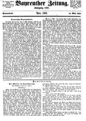 Bayreuther Zeitung Samstag 13. Mai 1854