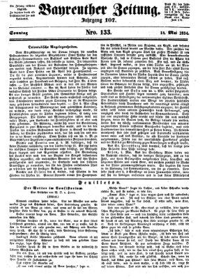 Bayreuther Zeitung Sonntag 14. Mai 1854