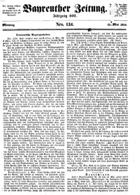 Bayreuther Zeitung Montag 15. Mai 1854