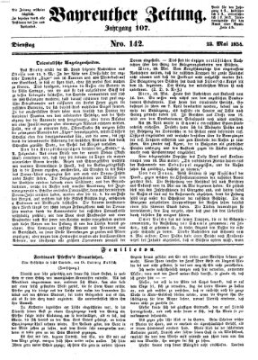 Bayreuther Zeitung Dienstag 23. Mai 1854