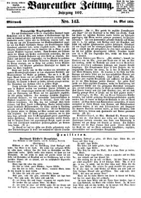 Bayreuther Zeitung Mittwoch 24. Mai 1854