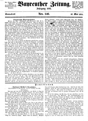 Bayreuther Zeitung Samstag 27. Mai 1854