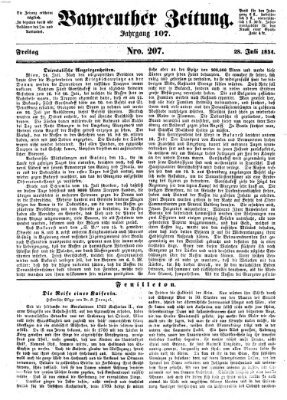 Bayreuther Zeitung Freitag 28. Juli 1854