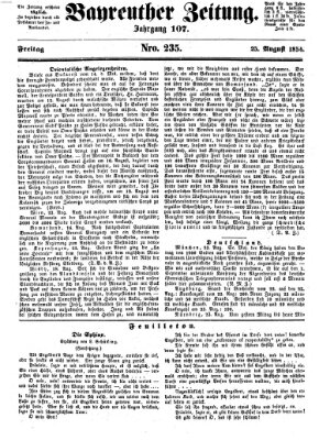 Bayreuther Zeitung Freitag 25. August 1854