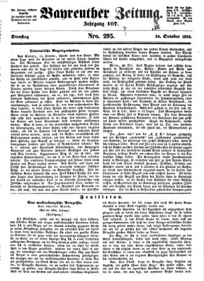 Bayreuther Zeitung Dienstag 24. Oktober 1854