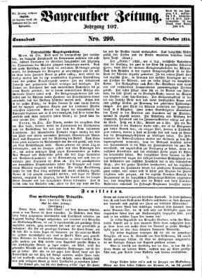 Bayreuther Zeitung Samstag 28. Oktober 1854