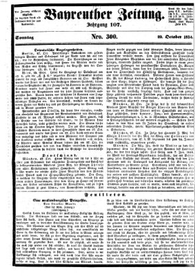 Bayreuther Zeitung Sonntag 29. Oktober 1854