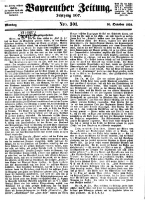 Bayreuther Zeitung Montag 30. Oktober 1854