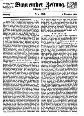 Bayreuther Zeitung Montag 4. Dezember 1854