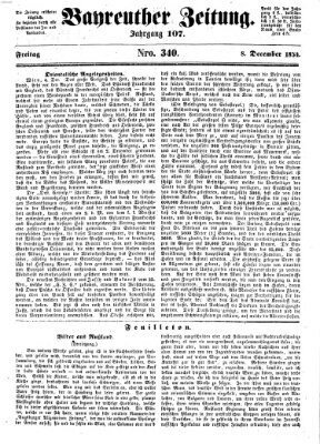 Bayreuther Zeitung Freitag 8. Dezember 1854