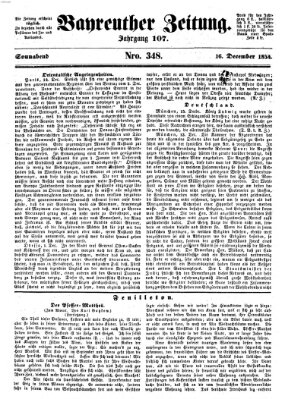 Bayreuther Zeitung Samstag 16. Dezember 1854