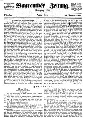 Bayreuther Zeitung Dienstag 30. Januar 1855