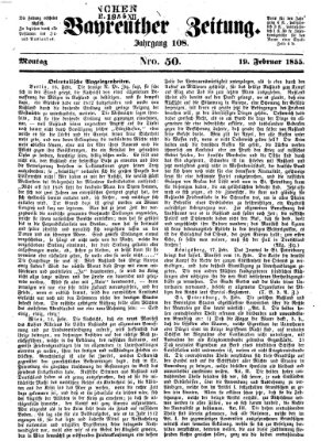 Bayreuther Zeitung Montag 19. Februar 1855