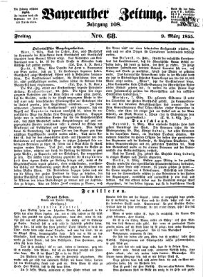 Bayreuther Zeitung Freitag 9. März 1855