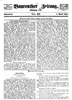 Bayreuther Zeitung Samstag 7. April 1855