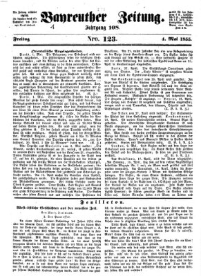 Bayreuther Zeitung Freitag 4. Mai 1855