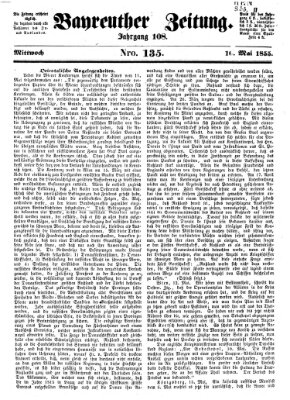 Bayreuther Zeitung Mittwoch 16. Mai 1855