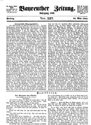 Bayreuther Zeitung Freitag 18. Mai 1855