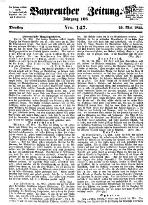 Bayreuther Zeitung Dienstag 29. Mai 1855