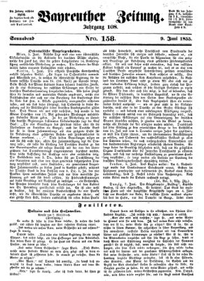 Bayreuther Zeitung Samstag 9. Juni 1855