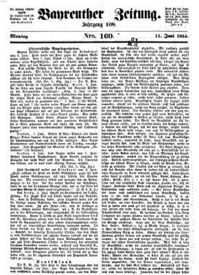 Bayreuther Zeitung Montag 11. Juni 1855