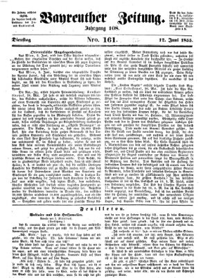 Bayreuther Zeitung Dienstag 12. Juni 1855