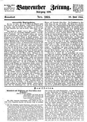 Bayreuther Zeitung Samstag 16. Juni 1855