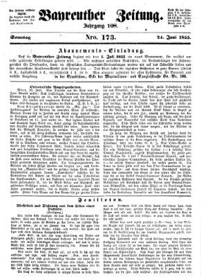 Bayreuther Zeitung Sonntag 24. Juni 1855