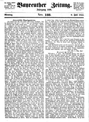 Bayreuther Zeitung Montag 9. Juli 1855