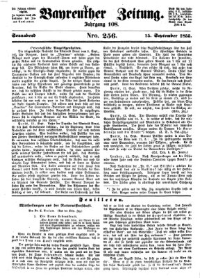 Bayreuther Zeitung Samstag 15. September 1855