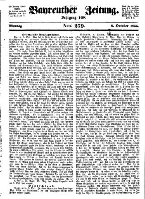 Bayreuther Zeitung Montag 8. Oktober 1855