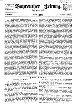 Bayreuther Zeitung Mittwoch 17. Oktober 1855