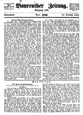 Bayreuther Zeitung Samstag 27. Oktober 1855