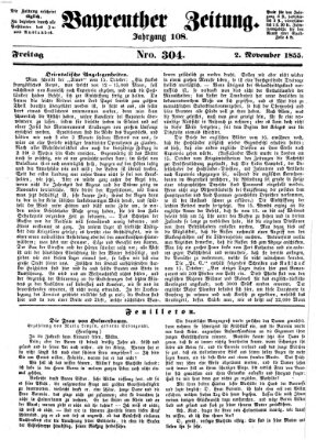 Bayreuther Zeitung Freitag 2. November 1855