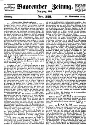 Bayreuther Zeitung Montag 26. November 1855