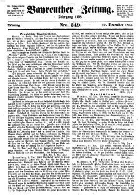 Bayreuther Zeitung Montag 17. Dezember 1855