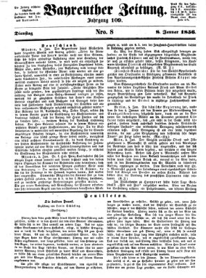 Bayreuther Zeitung Dienstag 8. Januar 1856