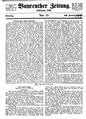 Bayreuther Zeitung Sonntag 13. Januar 1856