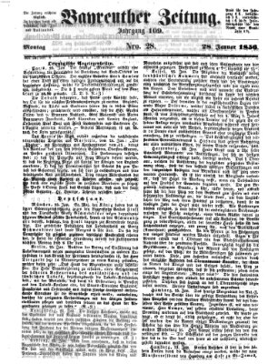 Bayreuther Zeitung Montag 28. Januar 1856