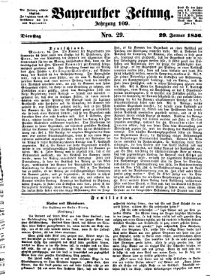 Bayreuther Zeitung Dienstag 29. Januar 1856