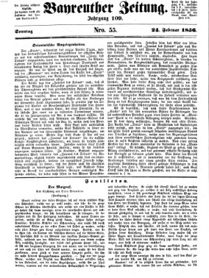 Bayreuther Zeitung Sonntag 24. Februar 1856