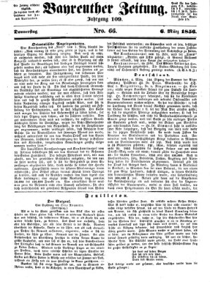 Bayreuther Zeitung Donnerstag 6. März 1856