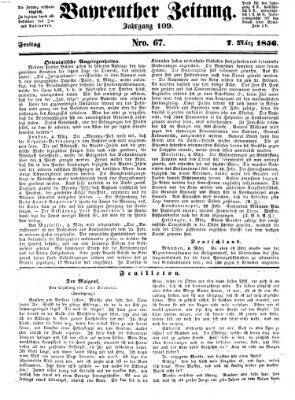 Bayreuther Zeitung Freitag 7. März 1856