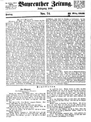 Bayreuther Zeitung Freitag 14. März 1856