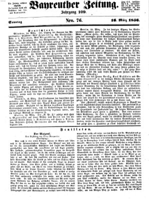 Bayreuther Zeitung Sonntag 16. März 1856