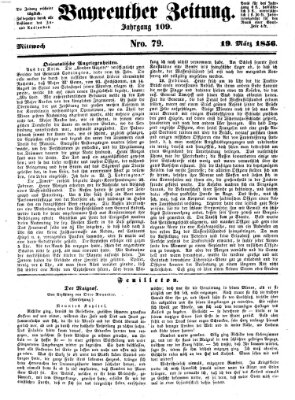 Bayreuther Zeitung Mittwoch 19. März 1856