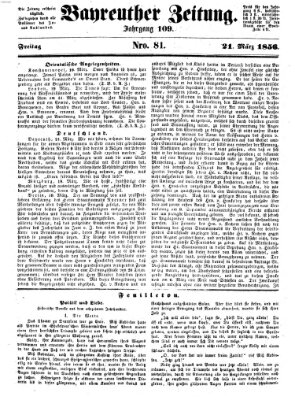 Bayreuther Zeitung Freitag 21. März 1856